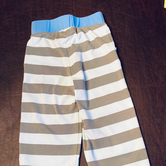 Matilda Jane Blue/Olive Stripes “Stripes Win It Straightees” Girls Capris Size 8 - Picture 2 of 4